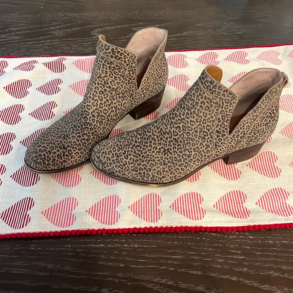 Lucky Brand Leopard Print Ankle Boots